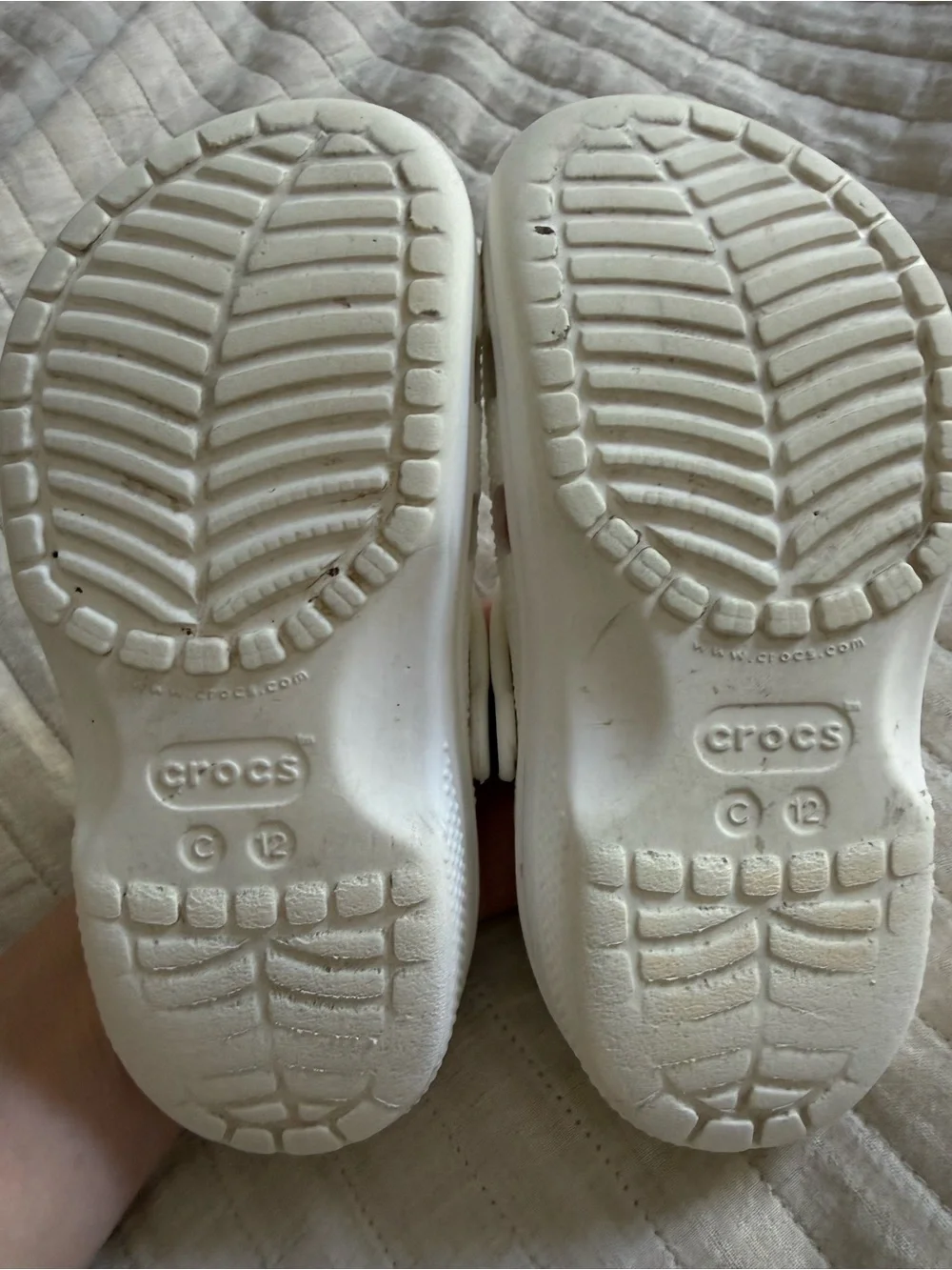 CROCS size 12 toddler Kids Classic Clog in White
